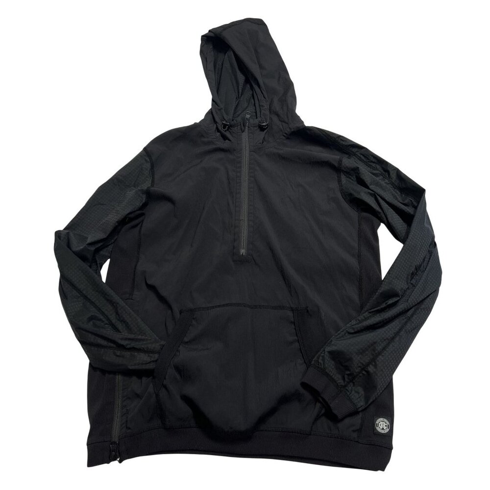 Reigning Champ Woven Hybrid Nylon Anorak in Black